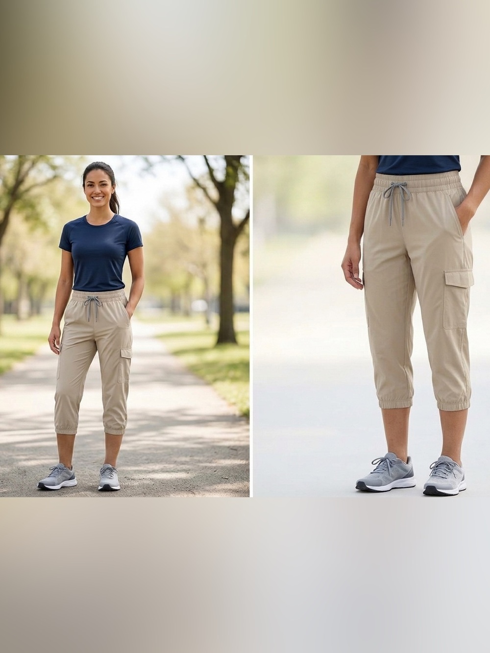 NWT RBX Active Prime Anywhere Cargo Capri Size XXL in Sand